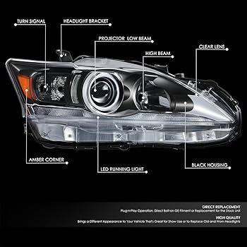Amazon | DNA MOTORING 右 OEスタイル ヘッドライト 2011-2017